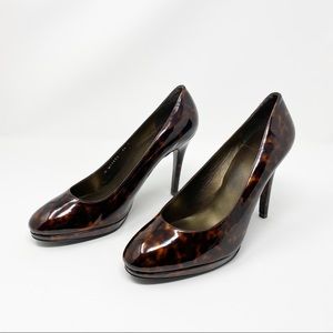 Stuart Weitzman Cheetah Patent Leather Pumps Sz 10
